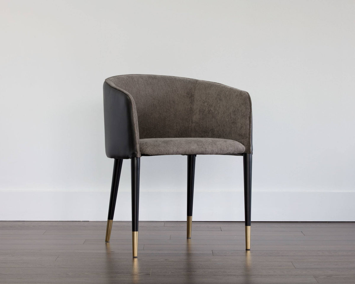 Sparrow Grey / Napa Black Dining Armchair A37009