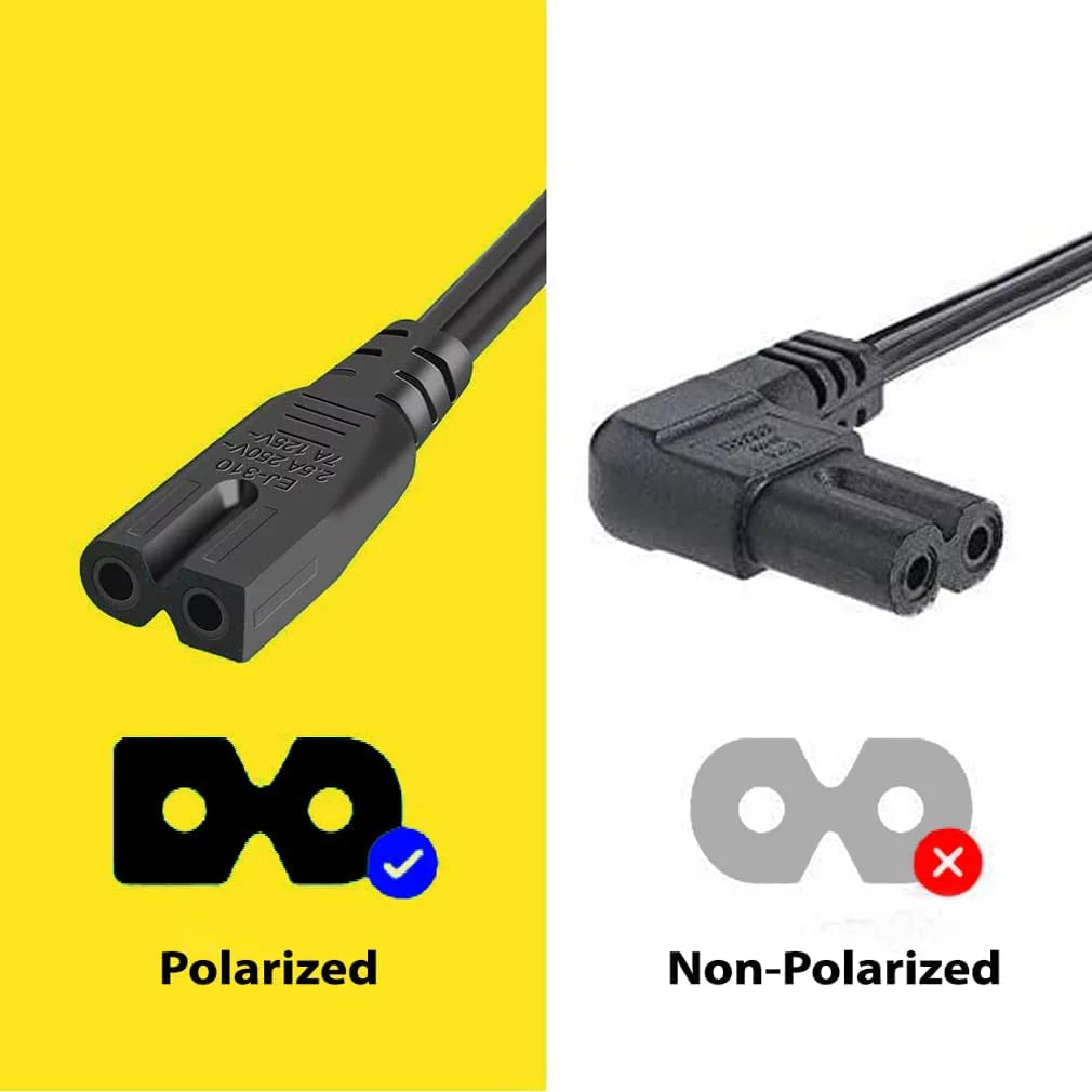 6FT 2 Prong Polarized Power Cord Y840