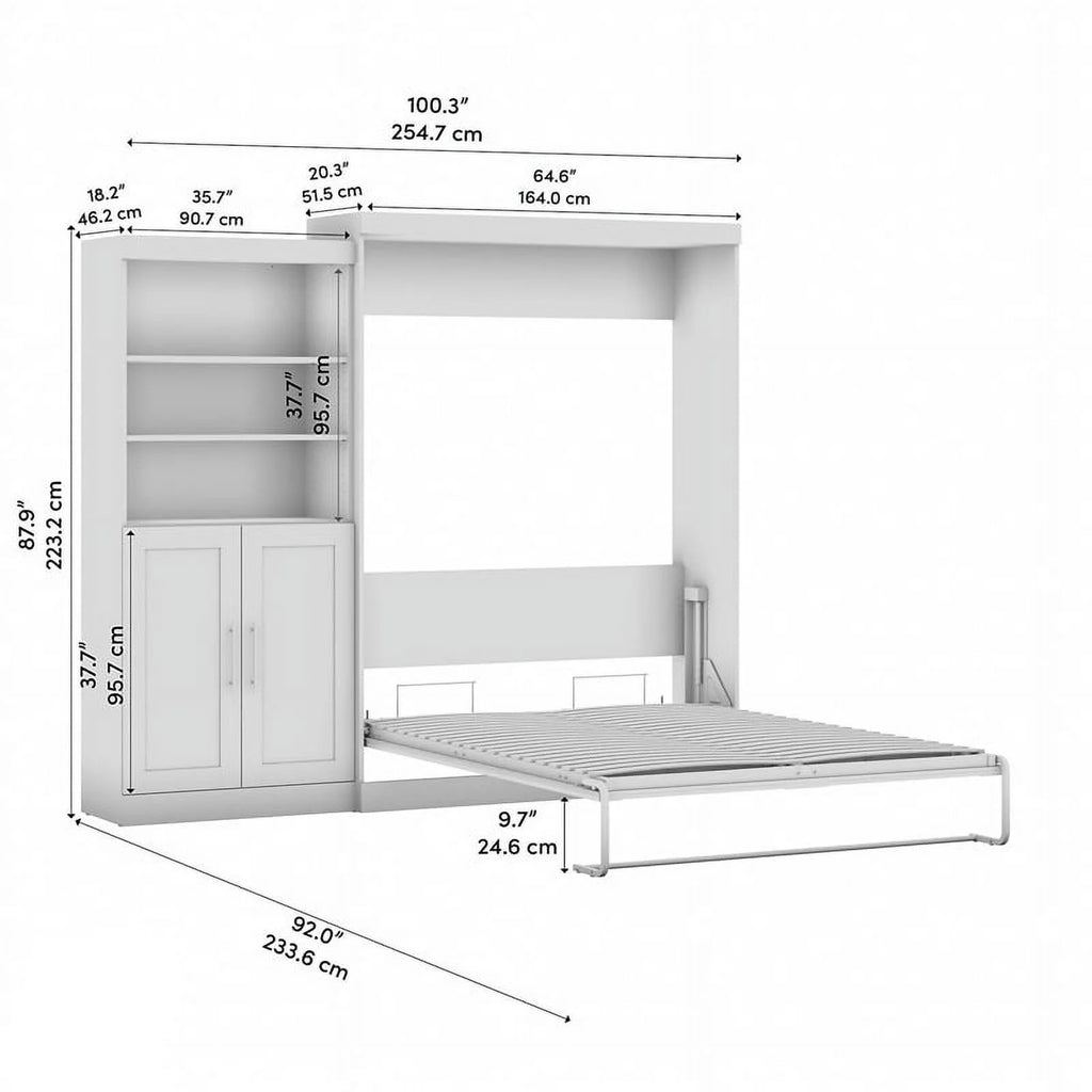 Queen Murphy Bed & Closet Organizer D2849