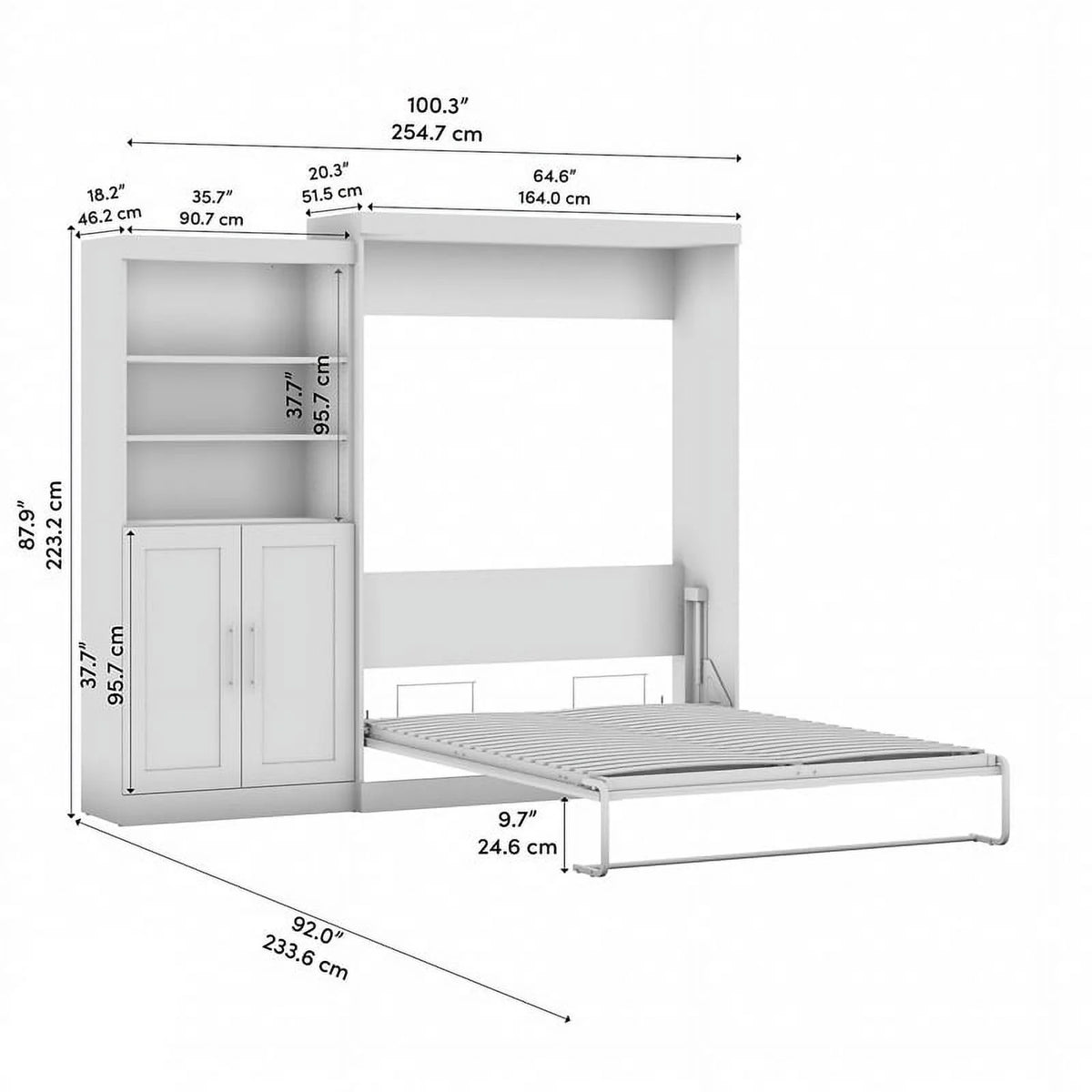Queen Murphy Bed & Closet Organizer D2849