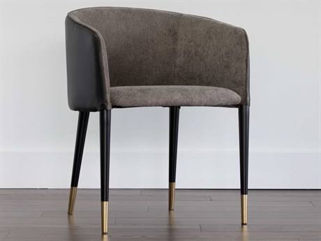 Sparrow Grey / Napa Black Dining Armchair A37009