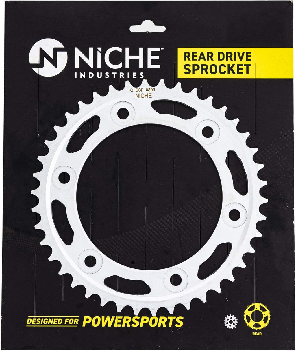 Drive Sprocket Chain Combo Front 16 Rear 42 Tooth 530HZ Standard 120 Links Pack of 2 L174