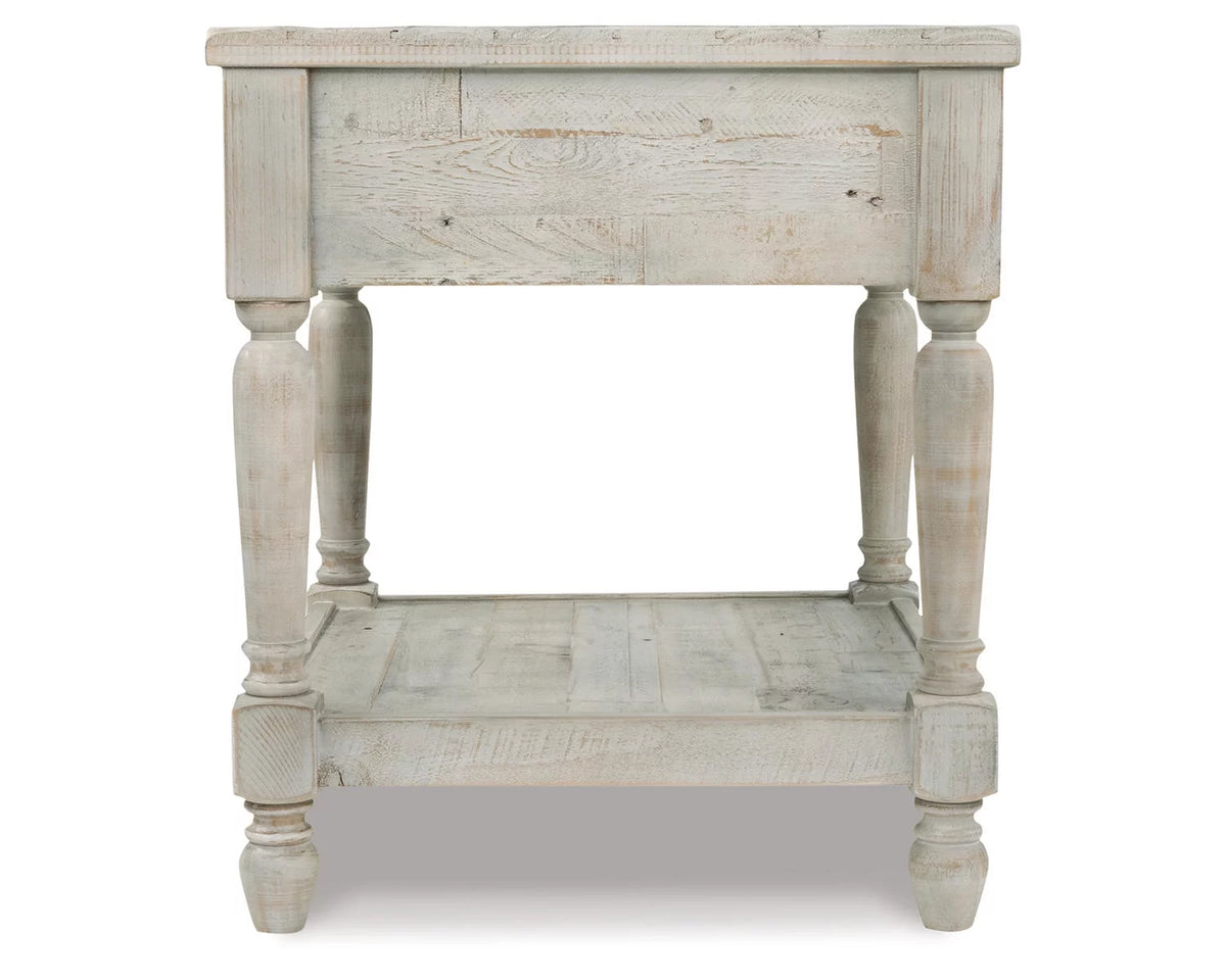 Whitewash End Table D844