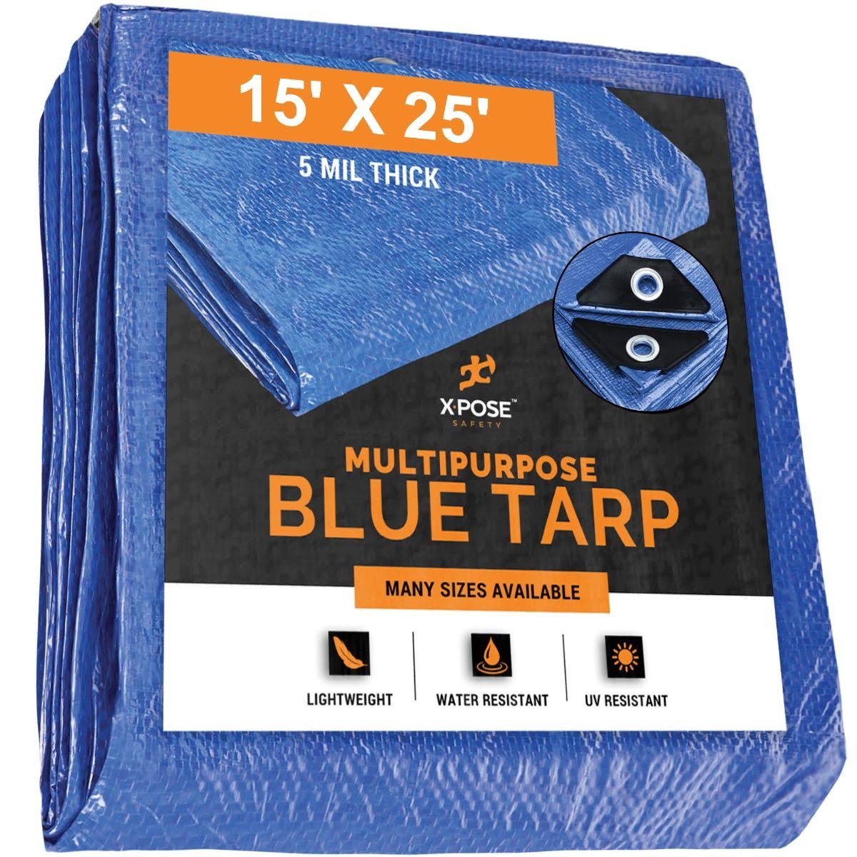 Blue Poly Tarps 15 x 25 Case of 6 R3086