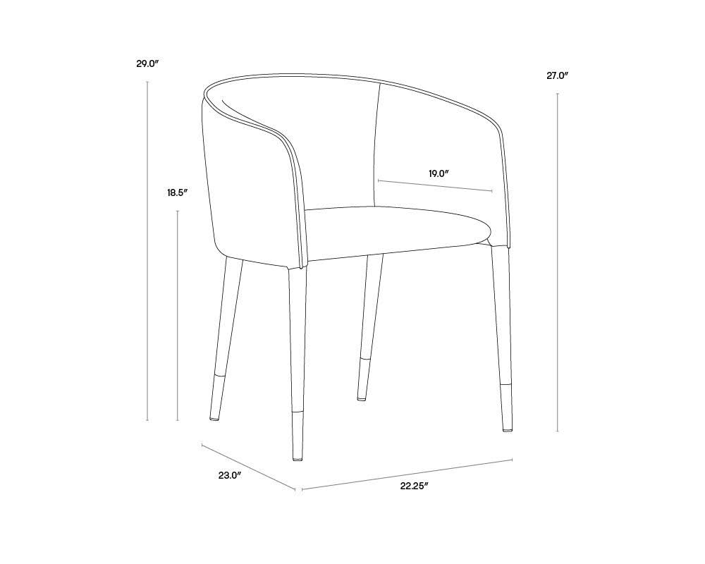 Sparrow Grey / Napa Black Dining Armchair A37009