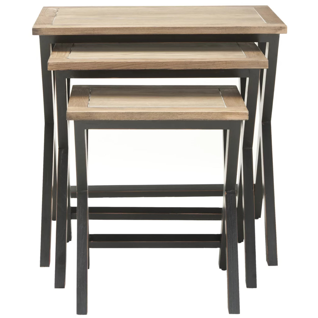 Black Oak Stacking Tray Tables F260