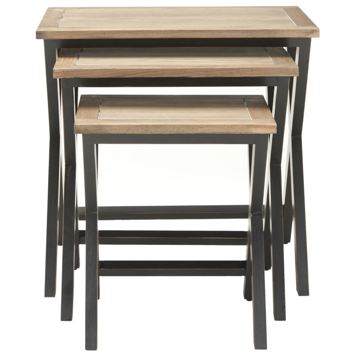 Black Oak Stacking Tray Tables F260