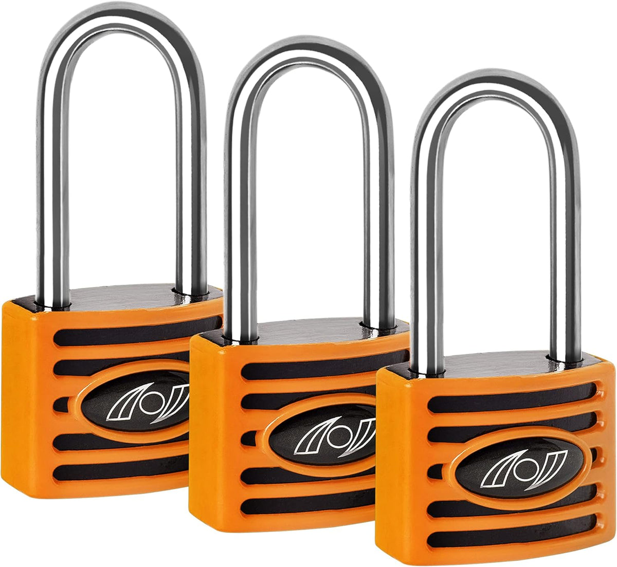 2.5 Inch Long Shackle Keyed Alike Padlocks 6 Pack Red Z47989