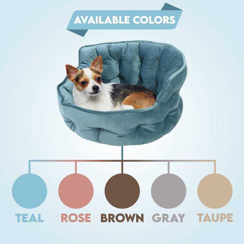 Mini Tufted Velvet Round Cuddler Pet Bed U88666
