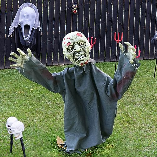 Animated Halloween Decoration 23inch Beige E5134