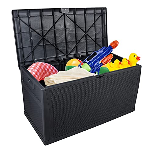 Brown 51 Gallon Waterproof Deck Storage Box N9916