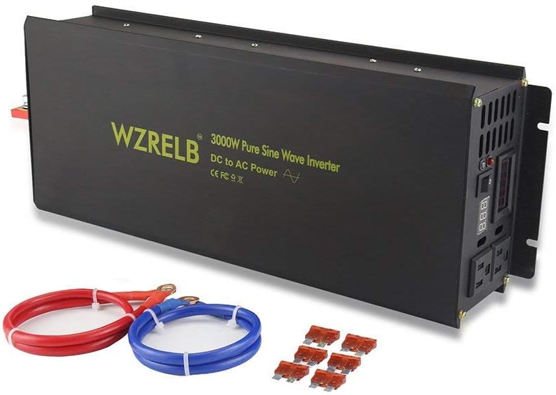 2500W Pure Sine Wave Power Inverter 12V 120V DC AC Converter Y192