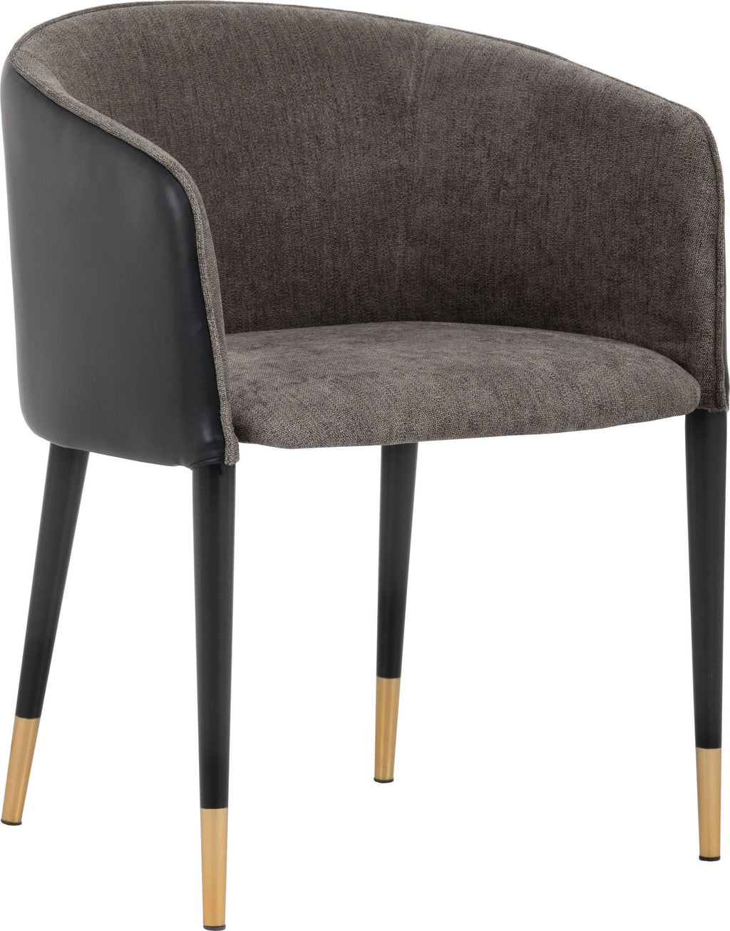 Sparrow Grey / Napa Black Dining Armchair A37009