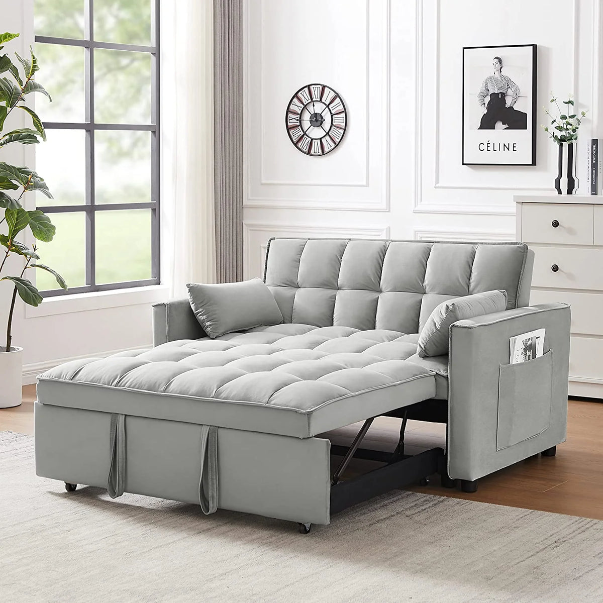 Velvet Loveseat Sofa Couch With Toss Pillows A80655