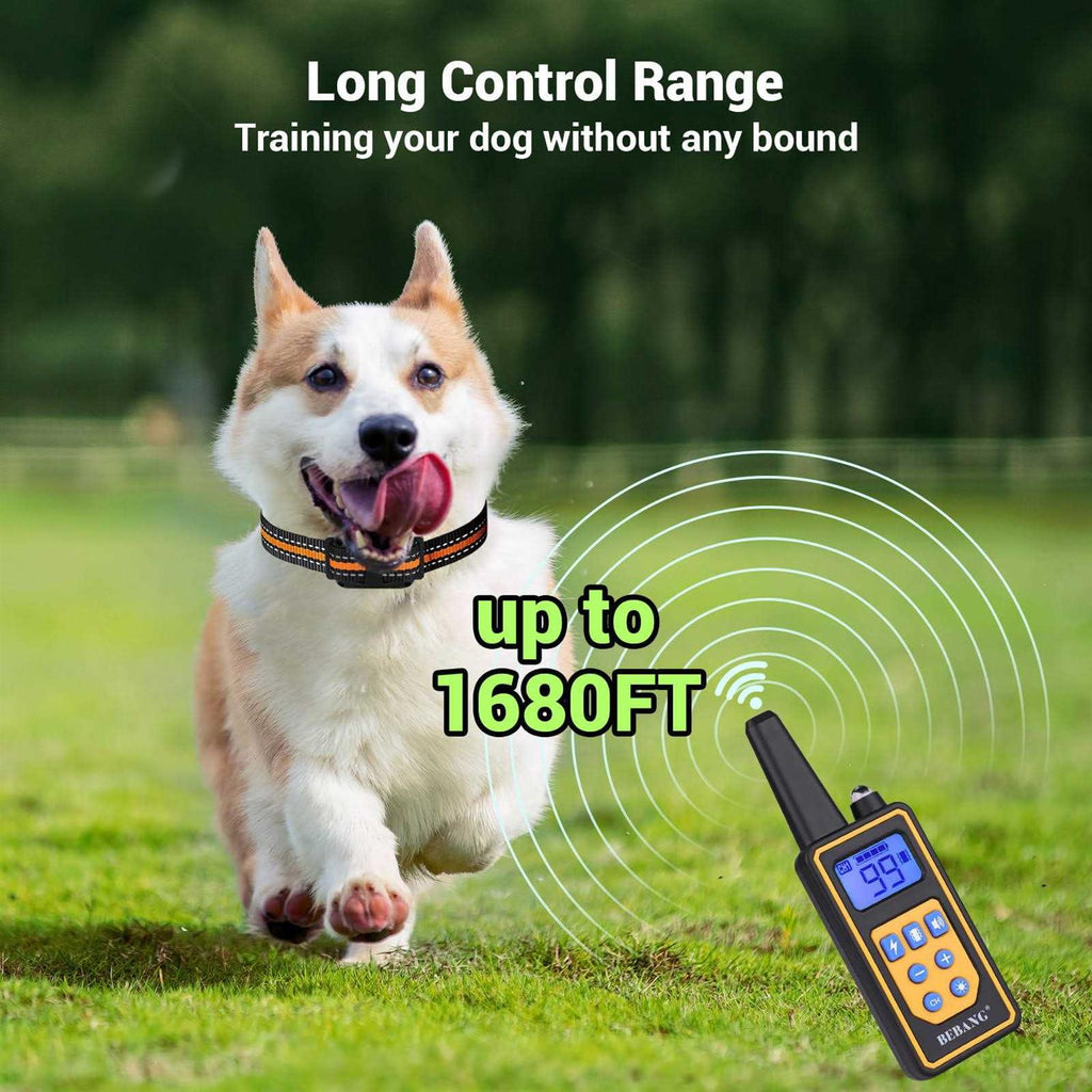 2600FT Dog Training Collar with Remote 3 Modes Beep Vibration Shock C694