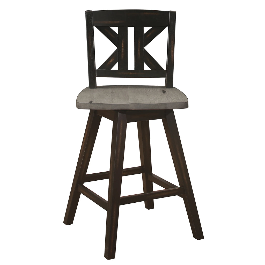 Black Sand-Through Swivel Counter Stool Z839350