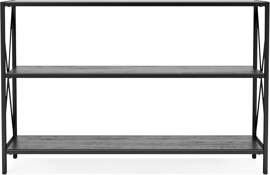 2 Tier Dark Gray Bookcase I3448