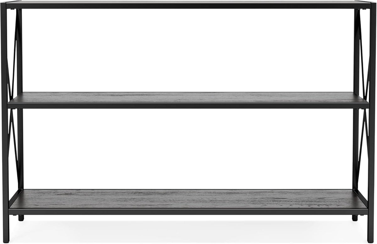 2 Tier Dark Gray Bookcase I3448