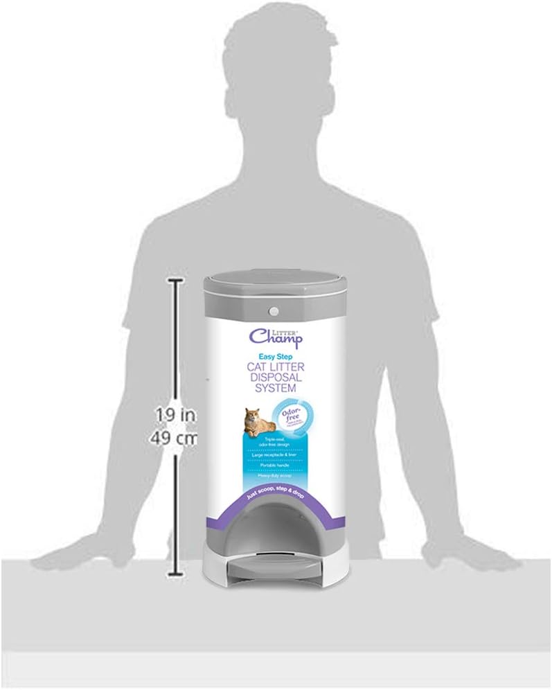 Gray 4 Gallon Plastic Cat Litter Disposal System Z330
