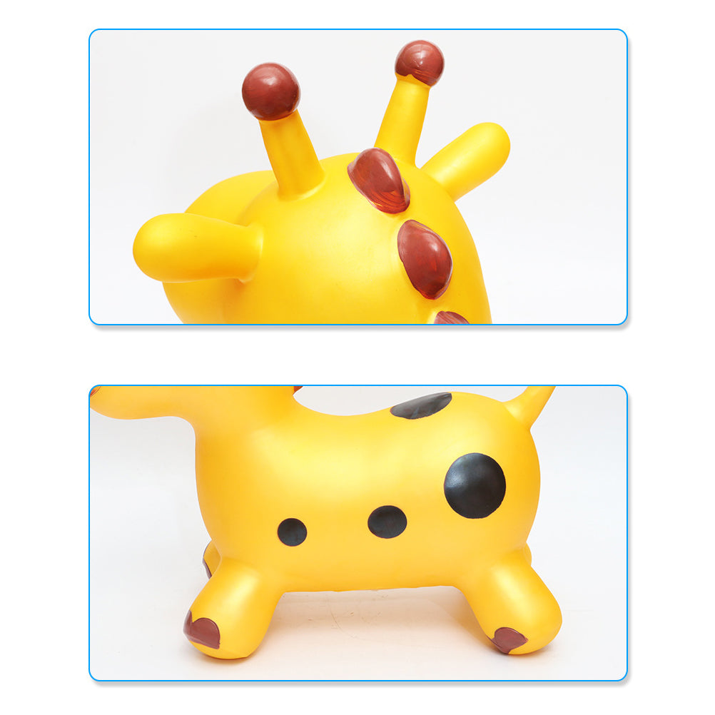 Inflatable Bouncing Horse Toy with Air Pump (Yellow) Y26832