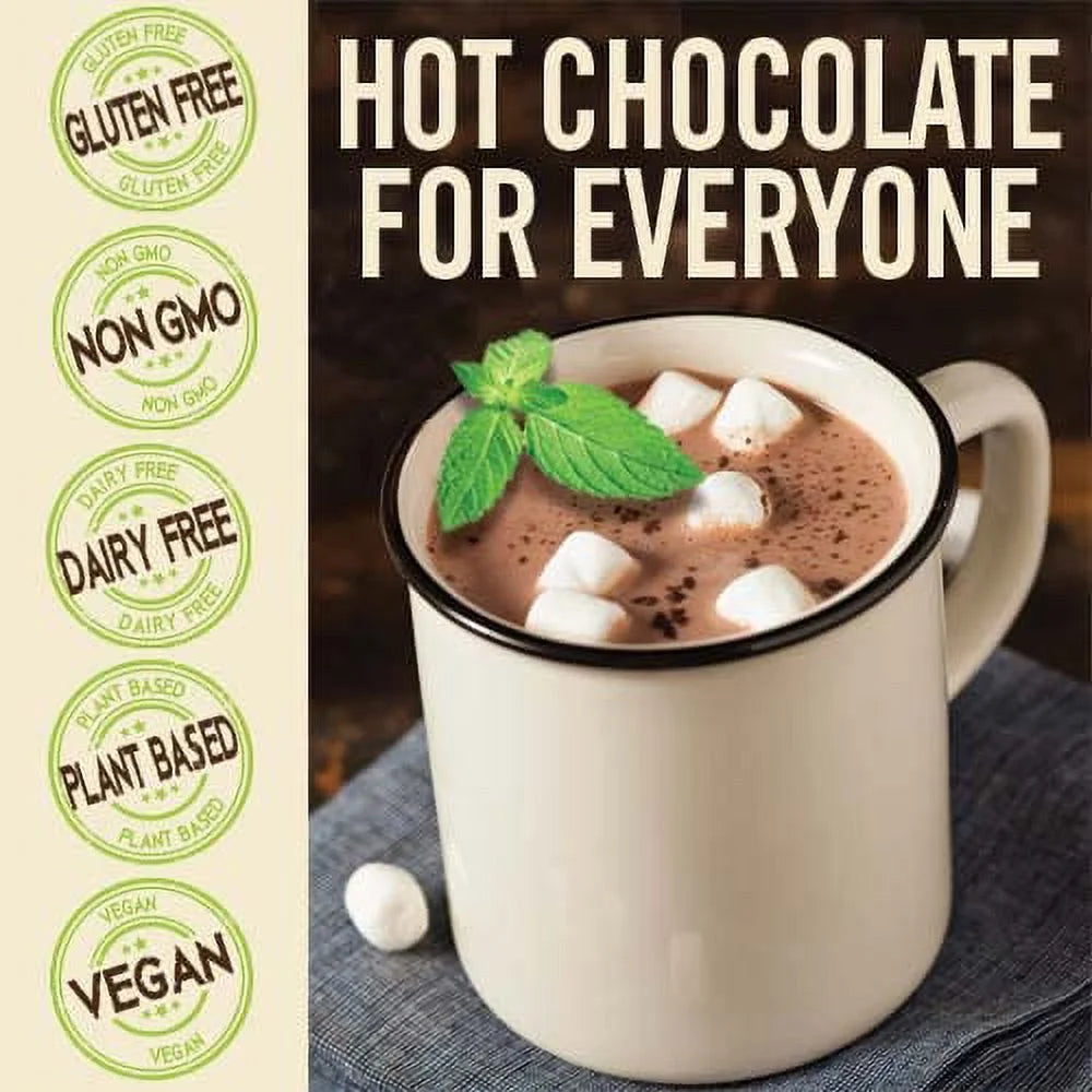 Natural Hot Chocolate Mix Variety Pack Dairy-Free Vegan Pack of 2 14 oz Each O383