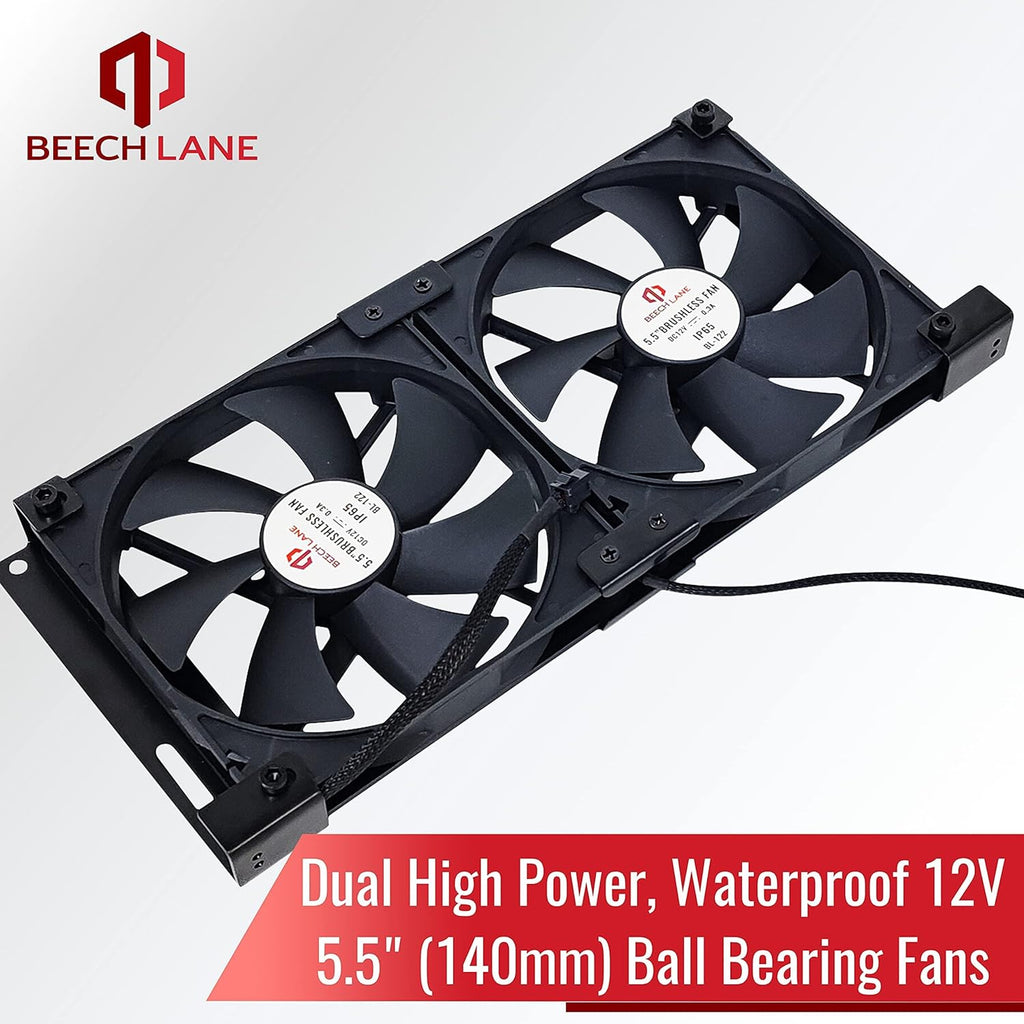 12V RV Ventilation Cooling Fan 5.5 (140mm), Pack of 2 B72437