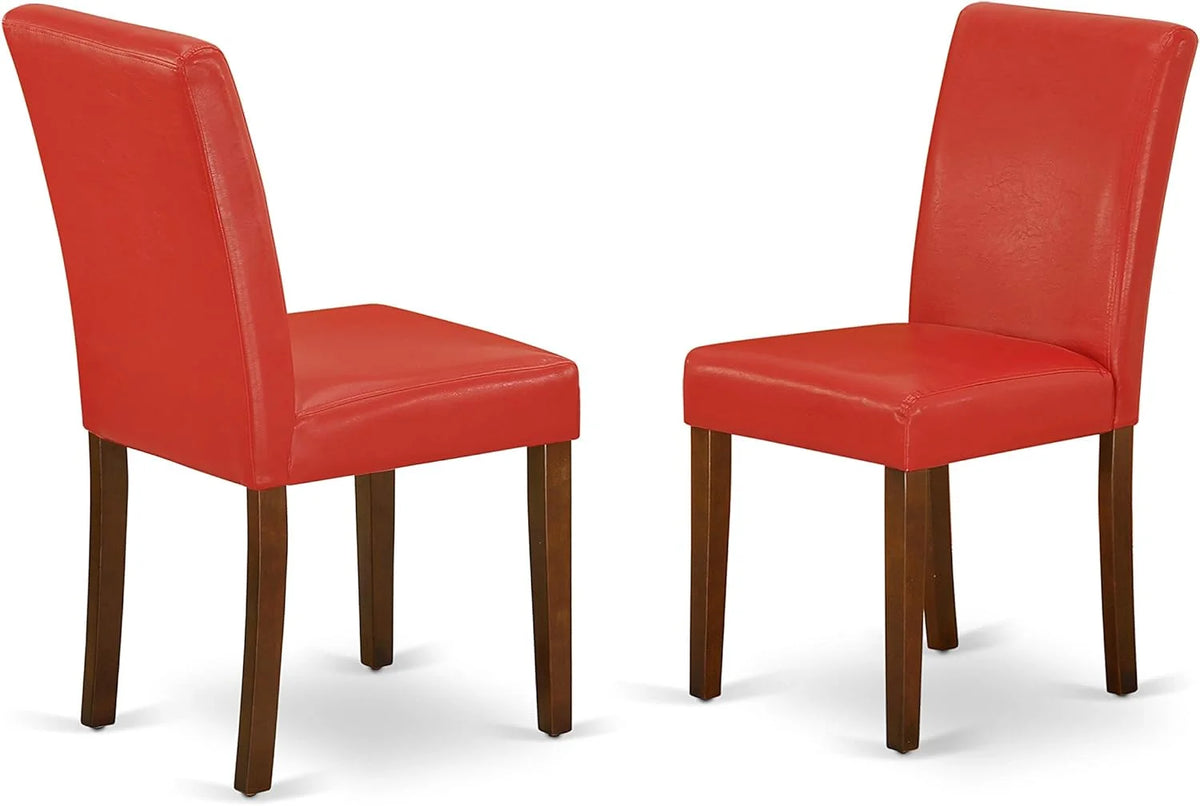 3 Piece Dinette Set with Round Table and 2 Faux Leather Chairs F21723