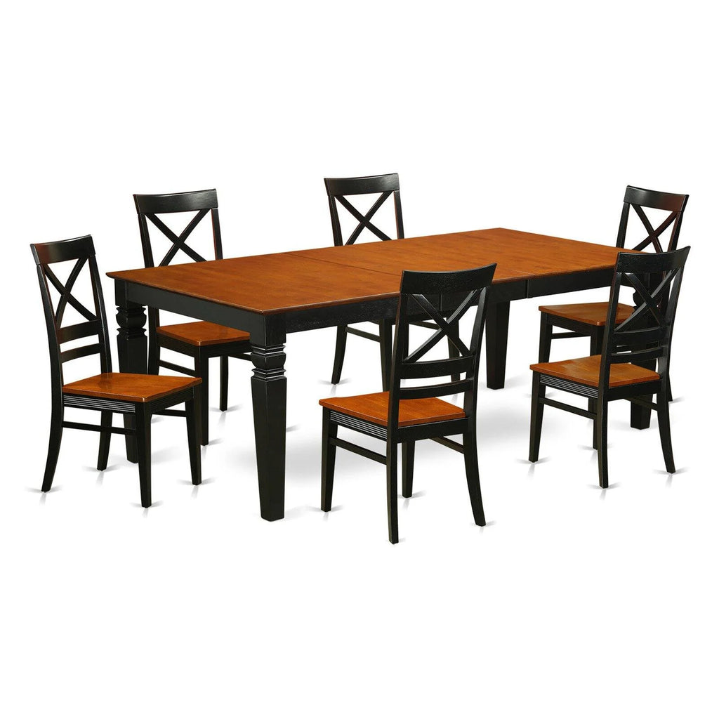 7 Piece Wood Kitchen Table and Chairs U43922