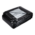 20 ft. x 30 ft. Silver and Black Weather-Resistant Tarp Z72796
