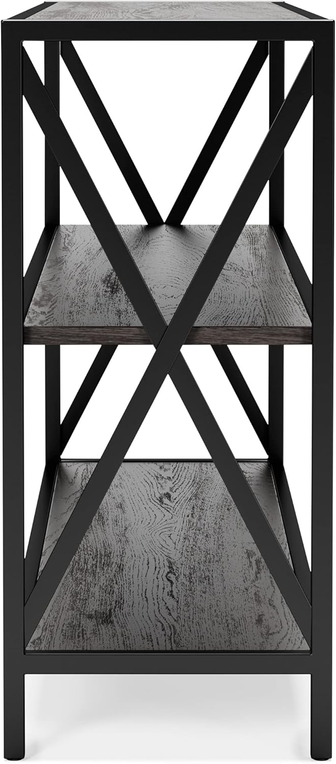 2 Tier Dark Gray Bookcase I3448