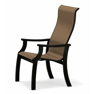 Stacking Patio Dining Armchair Textured Black Parchment B717