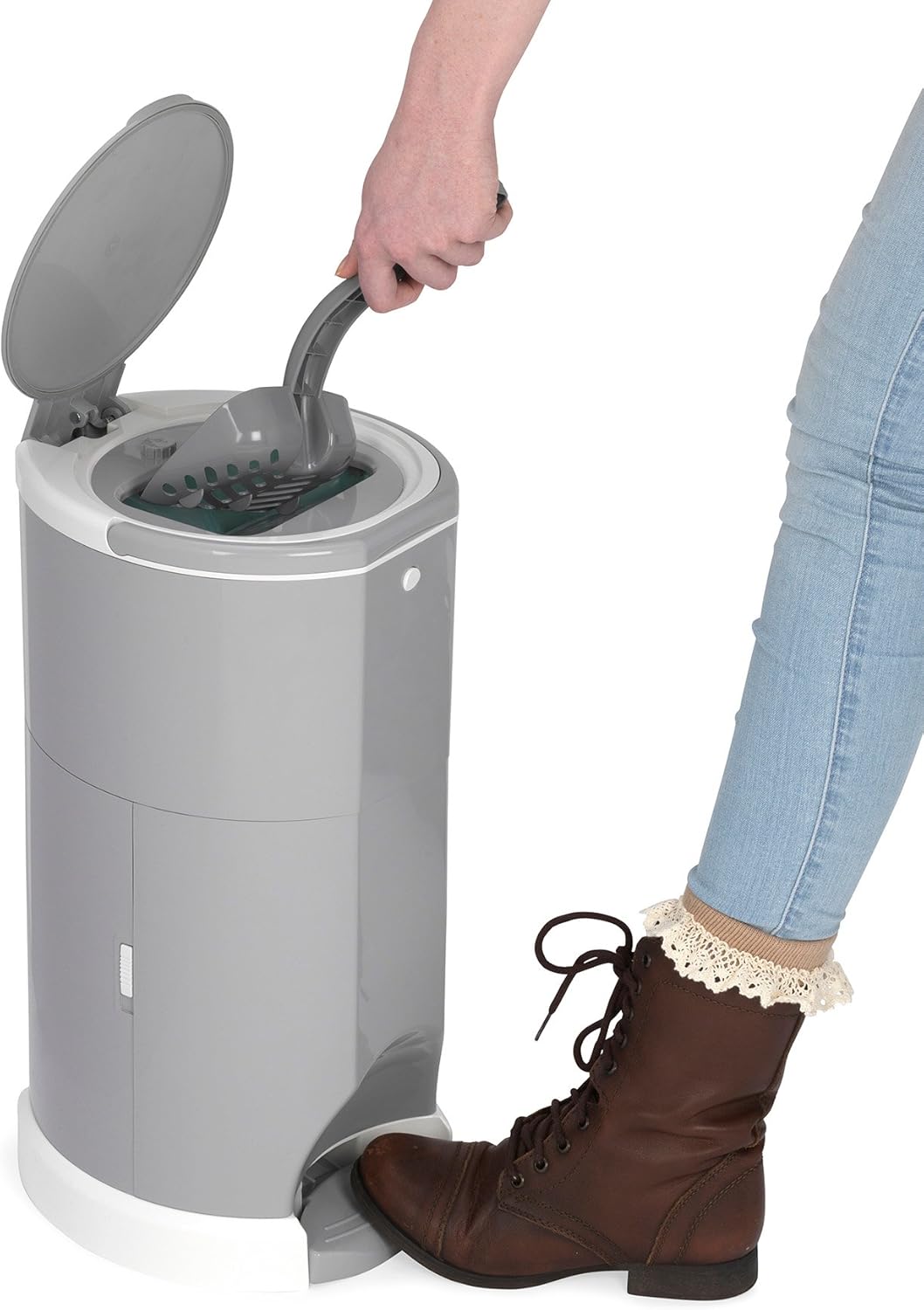 Gray 4 Gallon Plastic Cat Litter Disposal System Z330