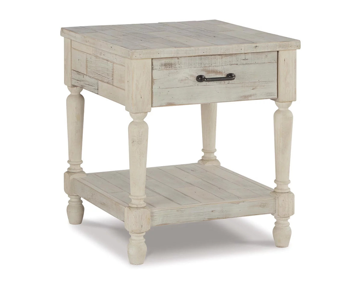 Whitewash End Table D844