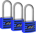 2.5 Inch Long Shackle Keyed Alike Padlocks 6 Pack Red Z47989