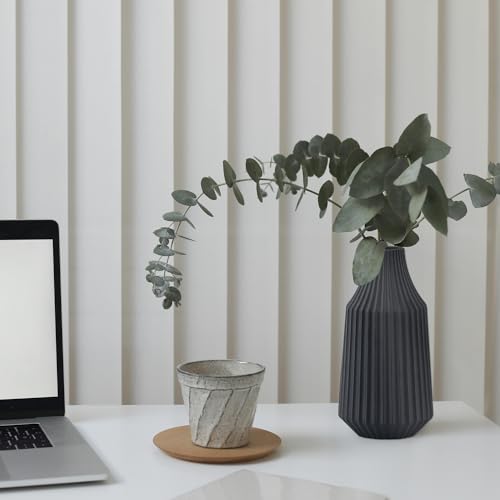 Black 8 Inch Ceramic Vase M7461