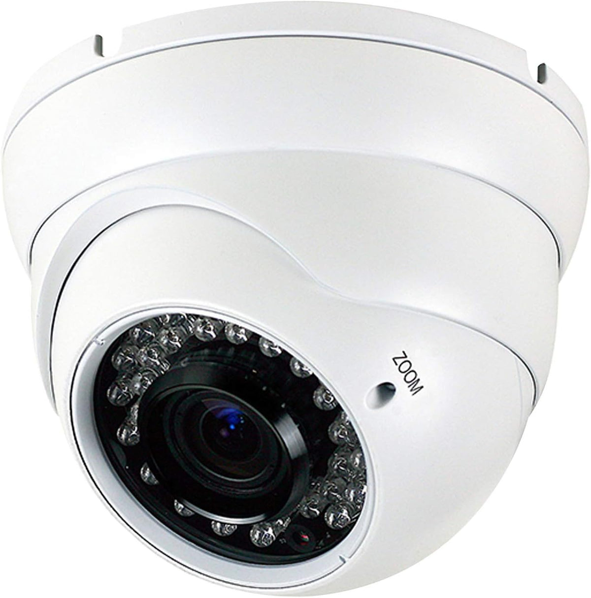 Analog CCTV Security Dome Camera HD 1080P 4-in-1 2.8mm-12mm Varifocal Lens Weatherproof Metal Housing White N935030