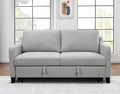 Light Gray Queen Sleeper Sofa Bed with Pullout Bed A2878
