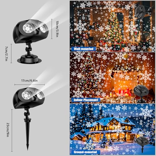 3D Ocean Wave & 72 HD Patterns Holiday Projection Light with Remote T574333