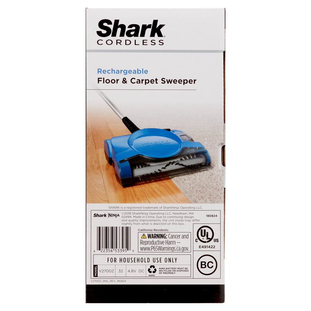 Lightweight 10 Inch Cordless Rechargeable Floor and Carpet Sweeper X8132