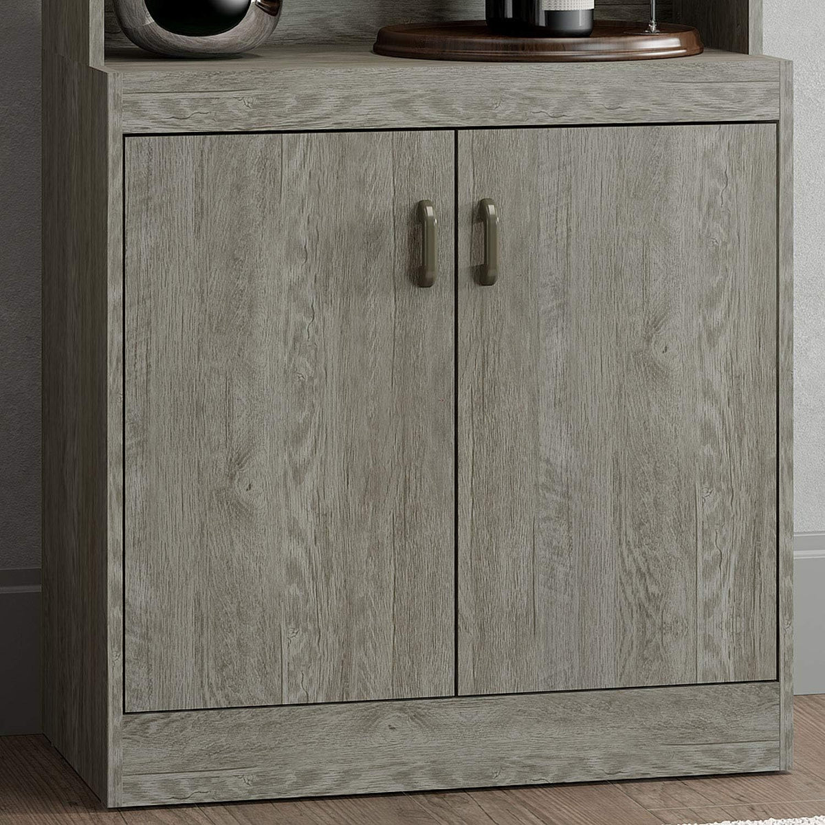 Microwave Cabinet with Double Glass Doors B1663