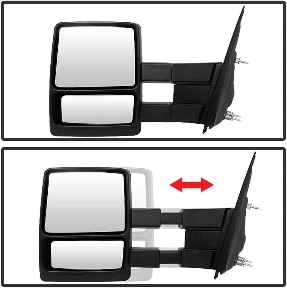 Ford F150 Pickup Truck Manual Towing Telescoping Side Mirrors Left+Right S89486