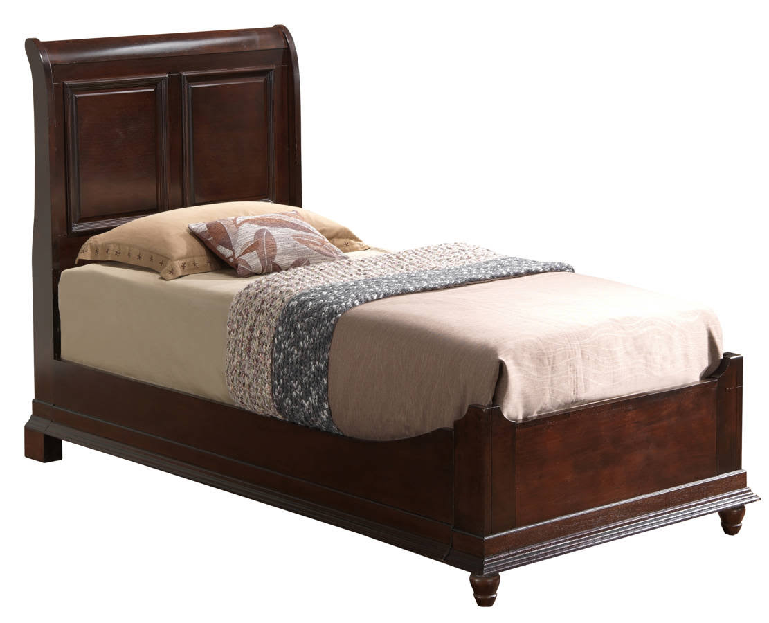 Twin Sleigh Bed in Cappuccino Y8111