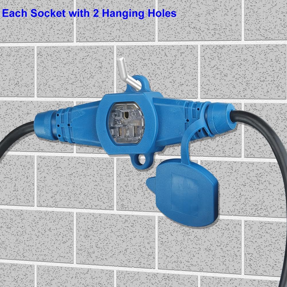 50 Feet 7 Outlet Extension Cord with Led Indicator O2913