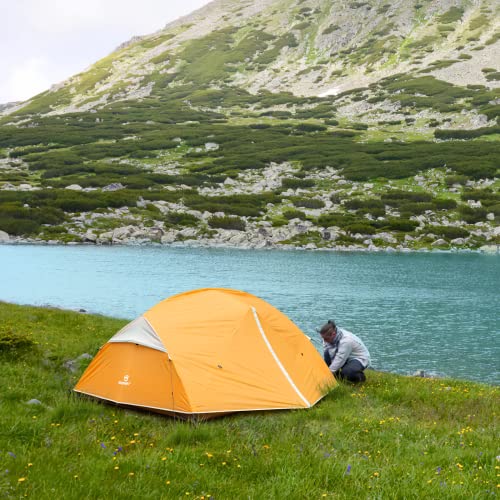 Lightweight Backpacking Tent for 2-3 Person, Waterproof Windproof Double Layer C332