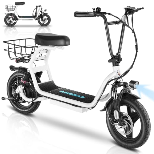 500W/800W/1200W Electric Scooter with Seat, 14" Fat Tire, Foldable Electric Scooter H633519