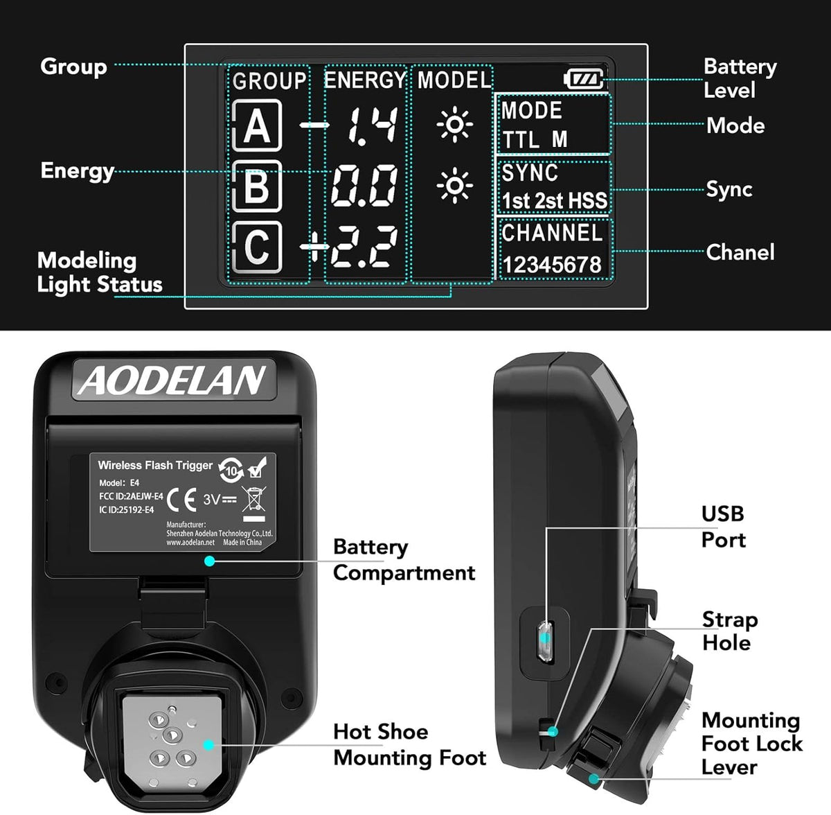 TTL Flash Trigger for Olympus Cameras, 1/8000s HSS X777969