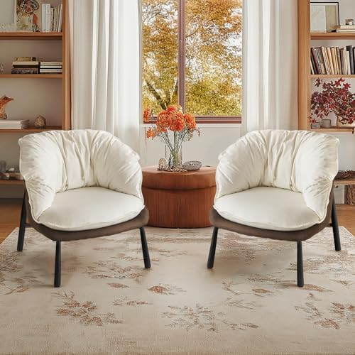 Black & Gray Velvet Barrel Chair with Metal Legs P55193