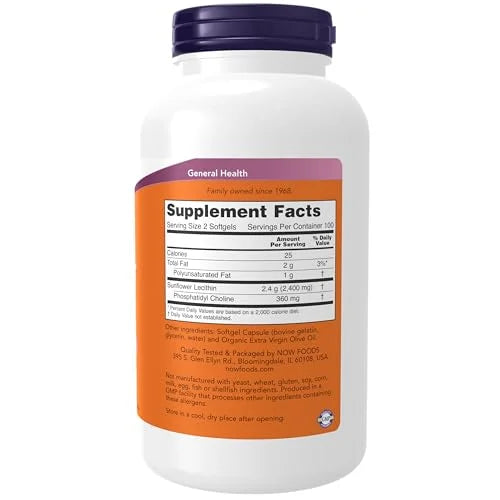 200 Softgels Sunflower Lecithin 1200 mg R318979