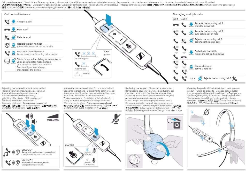 Double-Sided Binaural Headset with Noise-Cancelling Microphone C73145