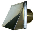 Stainless Steel 7 inch Round Wall Vent Cap with Screen and Damper G24419